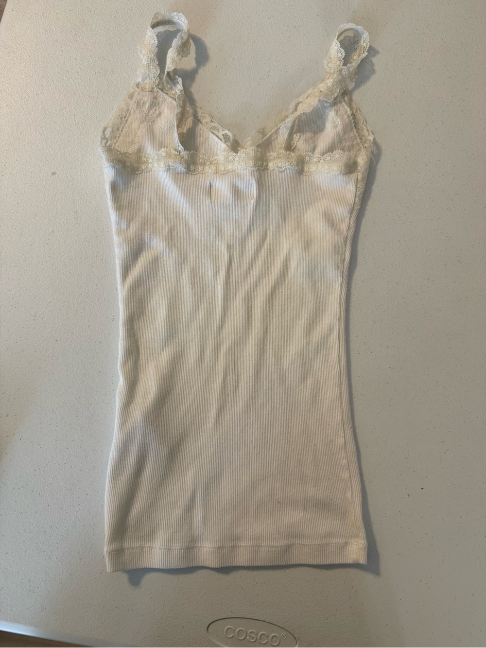 Y2K Hollister Lace Cami - White Coquette Ribbon Tank - Bella Swan 2000s Sz XS - Picture 6 of 6